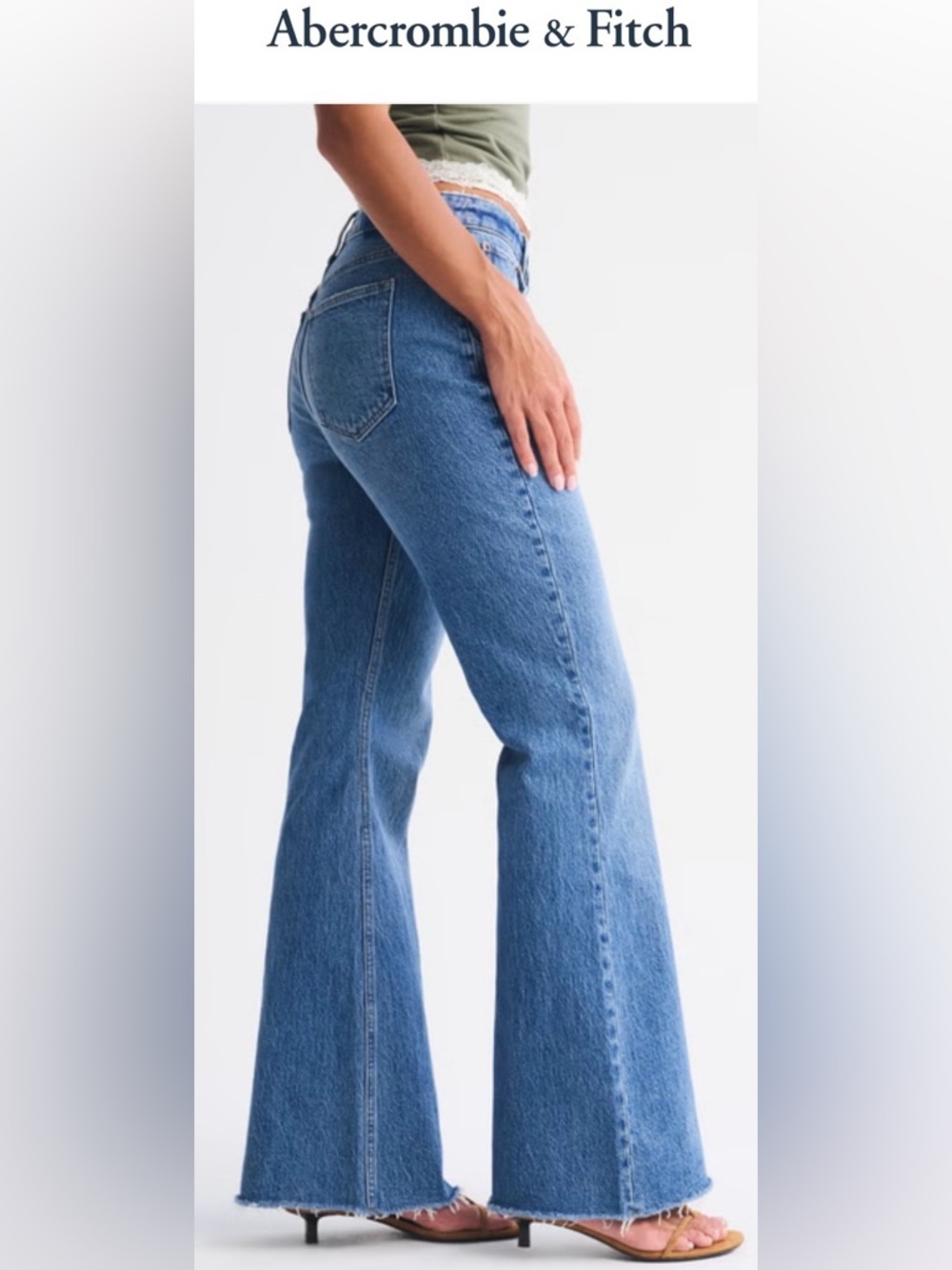 Abercrombie & Fitch The Flare Ultra High Rise curvy love Jeans sz:2/26